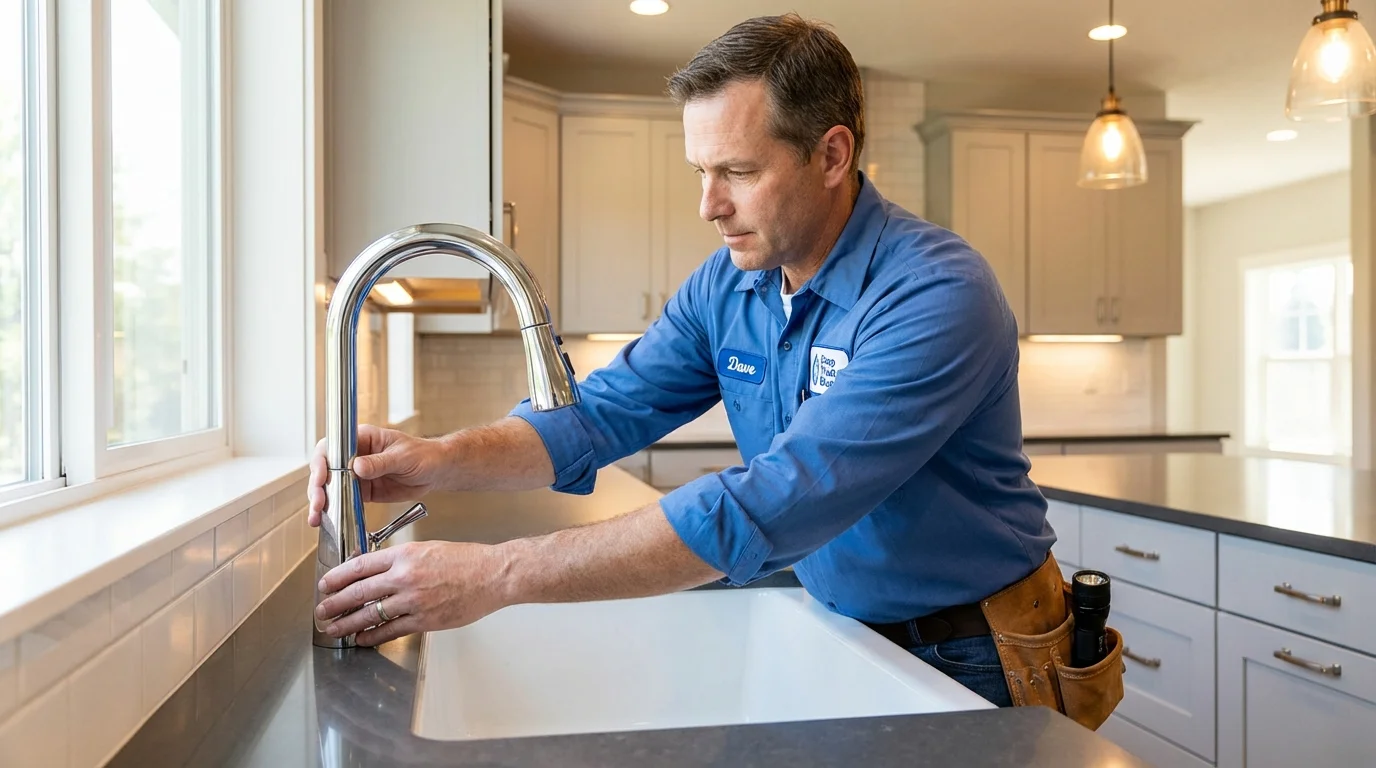 Kitchen faucet installation by Johns Plumbing LLC in Medina